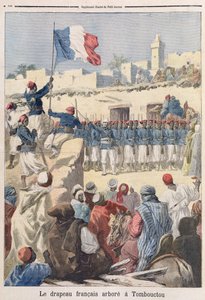 Heisingen av det franske flagget i Timbuktu (Mali) fra 